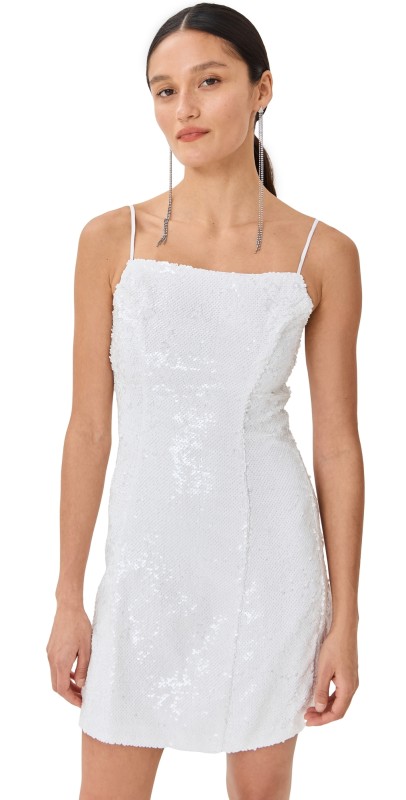 Azeeza Kiara Mini Dress White Sequin