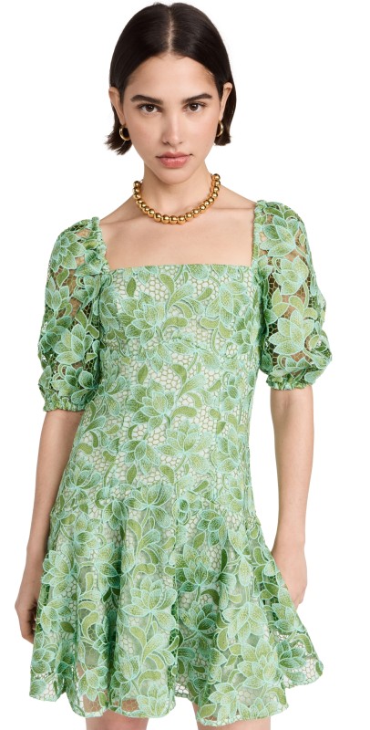 Shoshanna Layne Dress Green/Light Blue