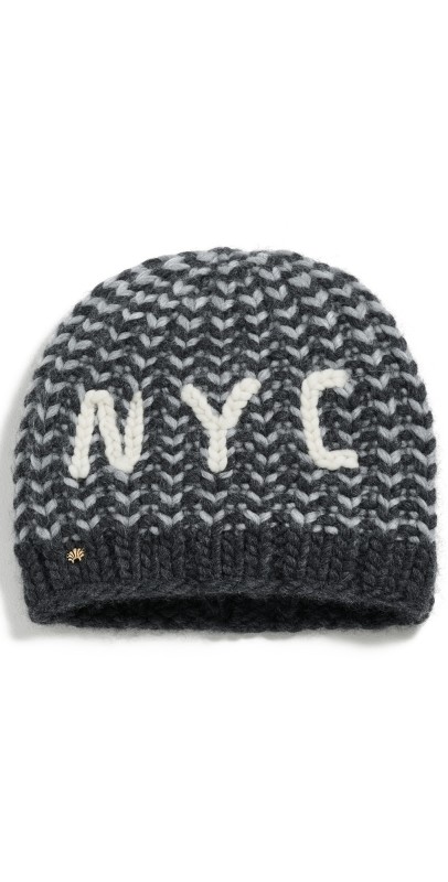 Lele Sadoughi NYC Beanie Slate Melang