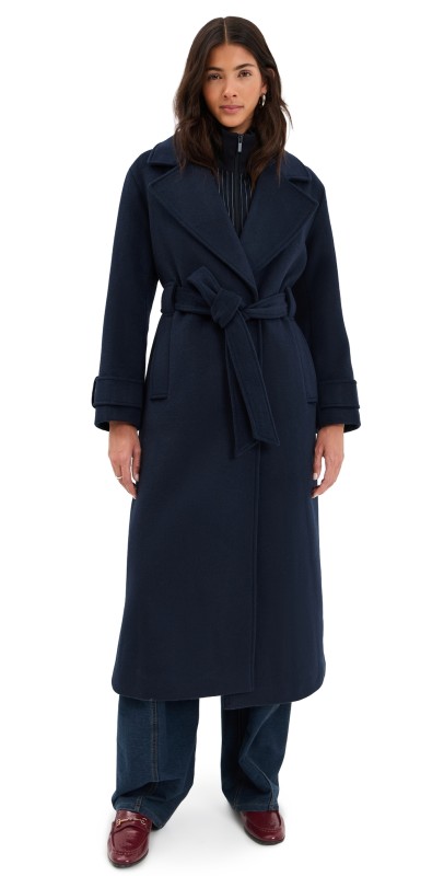 ALIGNE George Wrap Coat Navy