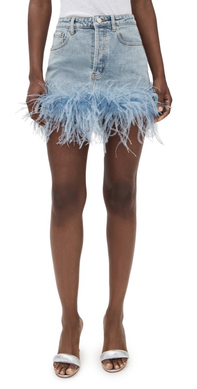 Retrofête Elvie Denim Skirt Indigo Feather
