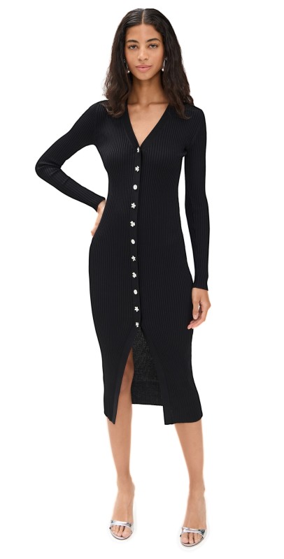 STAUD Shoko Sweater Dress Black