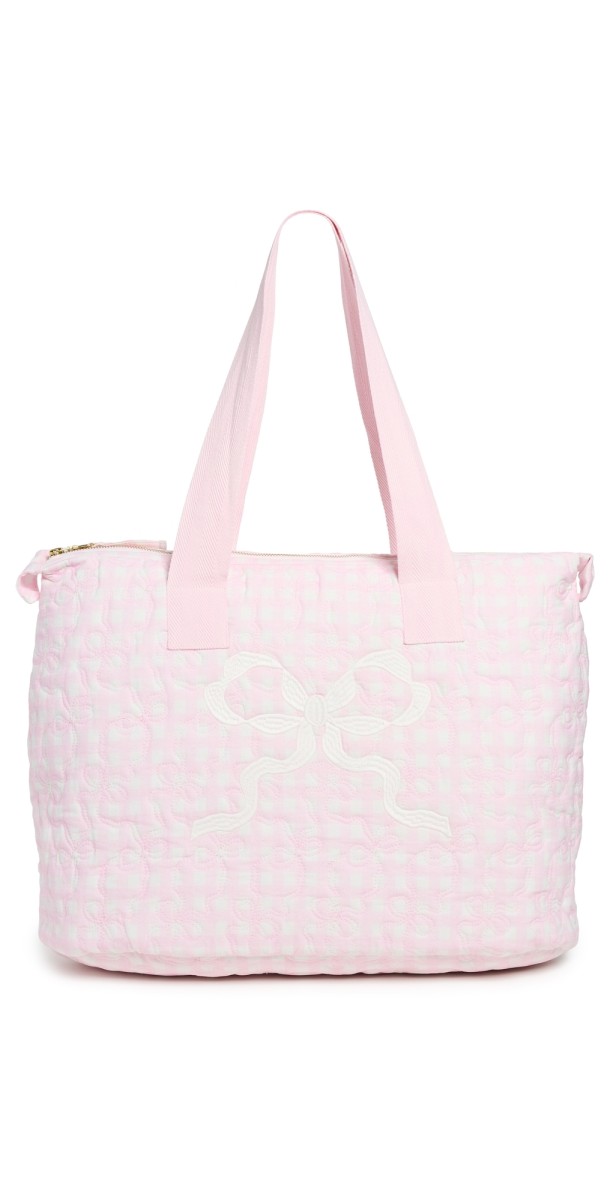 LoveShackFancy Oran Weekender Tote Angel Pink