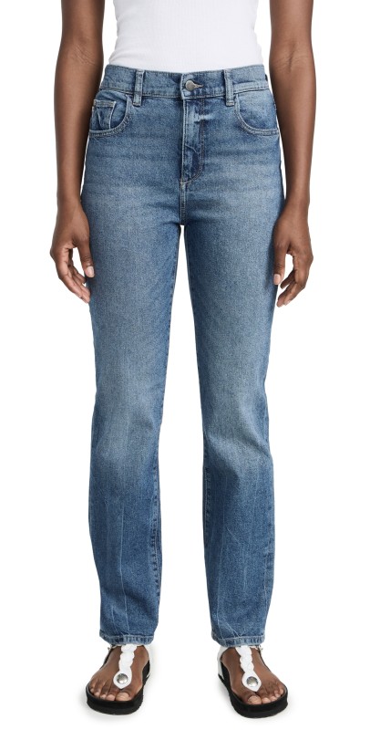 DL1961 Patti Straight: High Rise Vintage Jeans driggs (vintage)