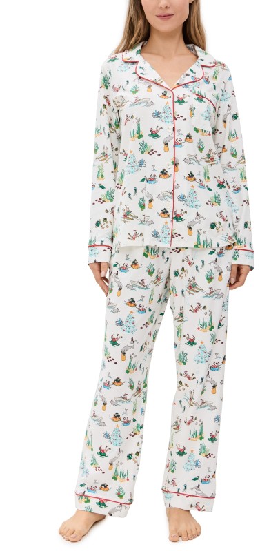 BedHead PJs Cotton Knit Long Sleeve Long PJ Set Tis The Season