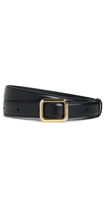 LIÉ STUDIO The Georgia Wide Belt Chocolate Brown/Gold
