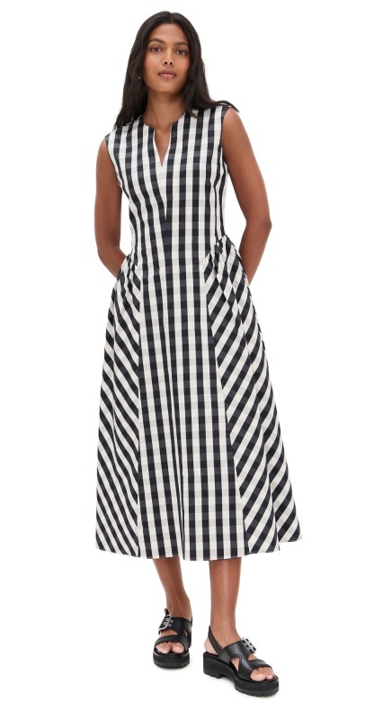 Tanya Taylor Candace Dress Black/Ivory Multi