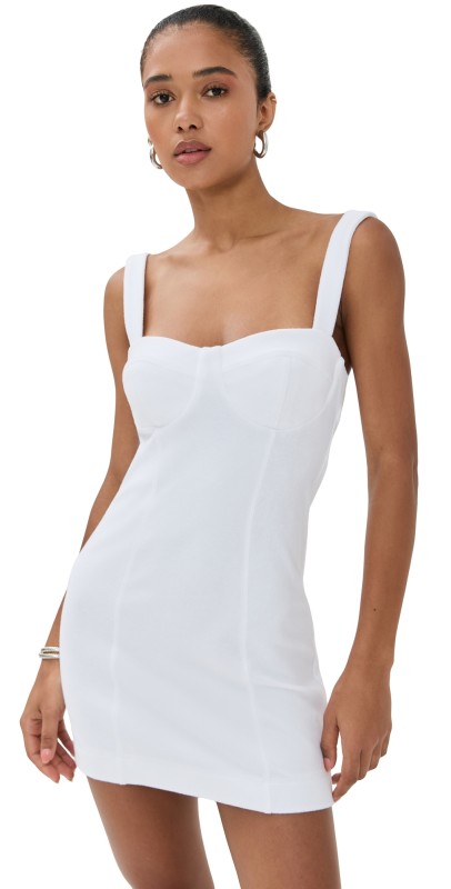 STAUD Marilyn Dress White
