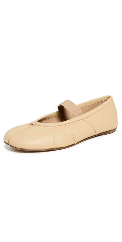 Maison Margiela Tabi Ballerina Flats with Elastic Band Blue/Nude