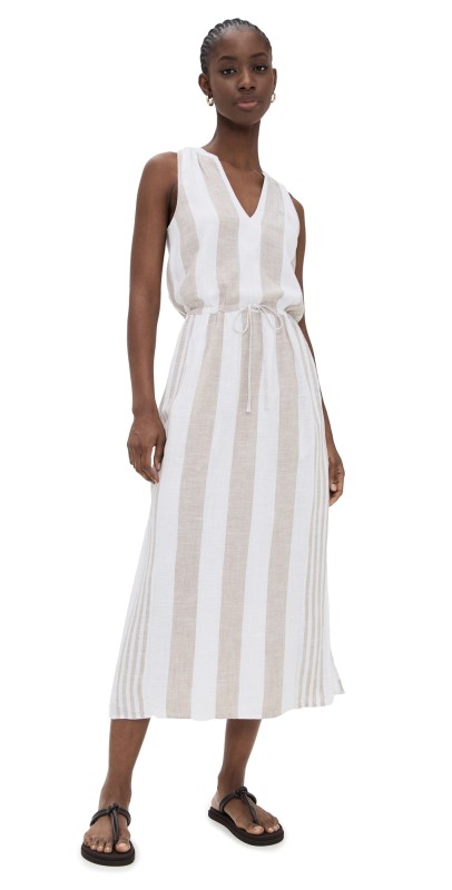 Splendid Lennon Stripe Dress Fawn Stripe