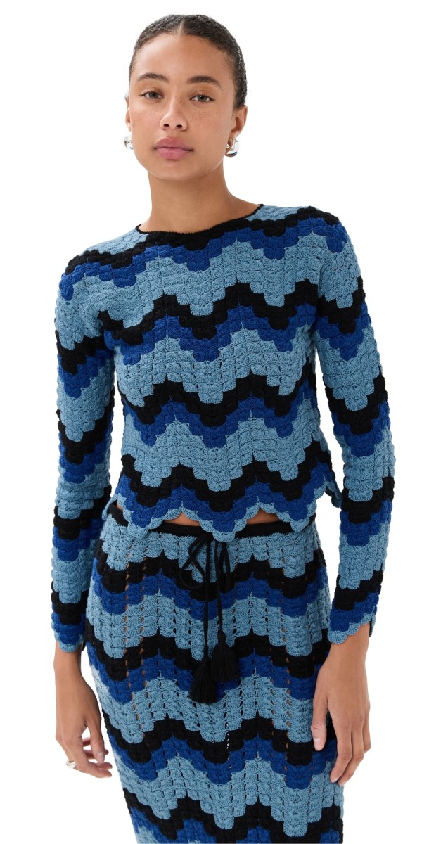 ESCVDO Safi Top Black/Blues