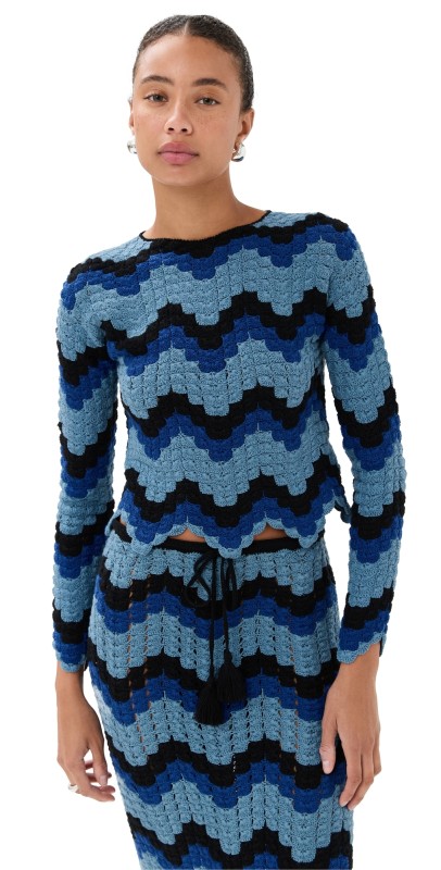 ESCVDO Safi Top Black/Blues