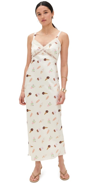 Bailey Rose Long Dress Cream