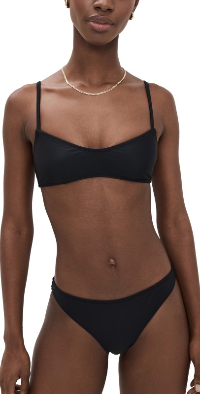 Solid & Striped The Rachel Bikini Top Noir