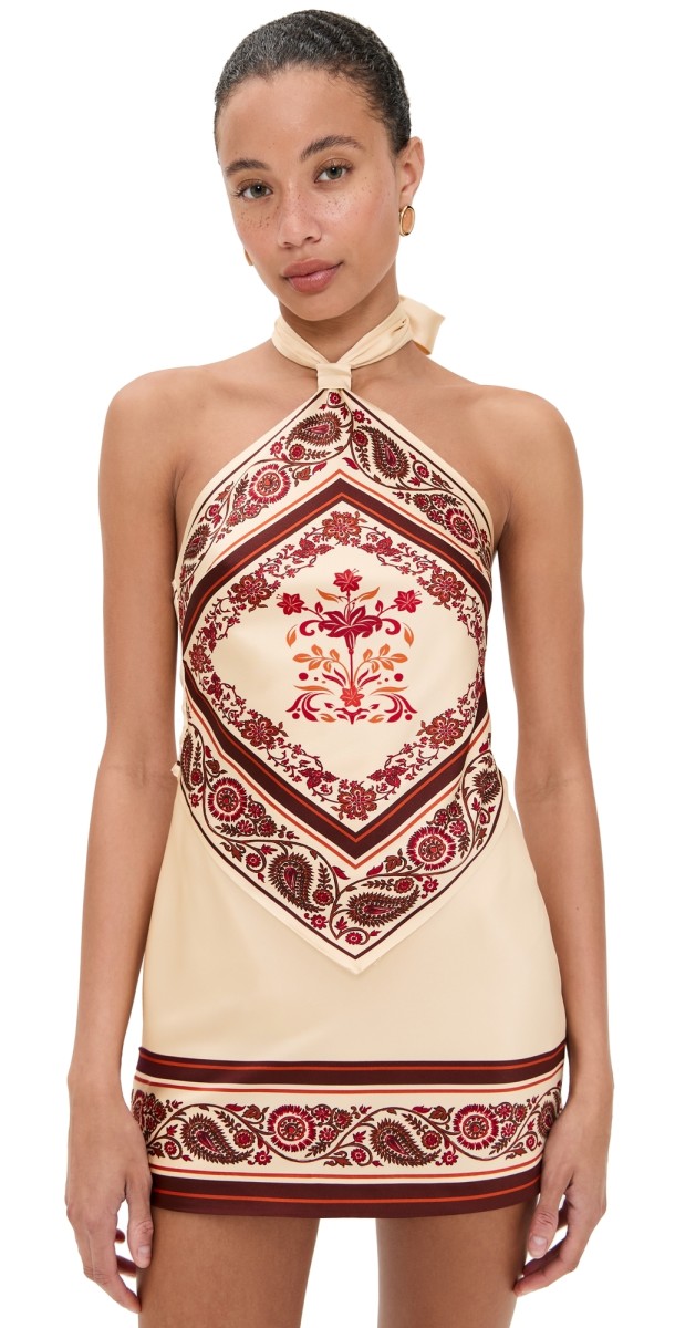 Retrofête Adelaide Dress Terracotta Bandana