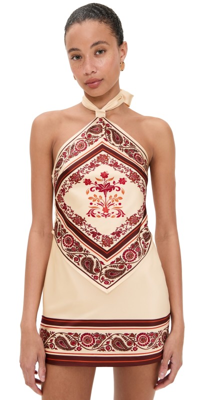 Retrofête Adelaide Dress Terracotta Bandana