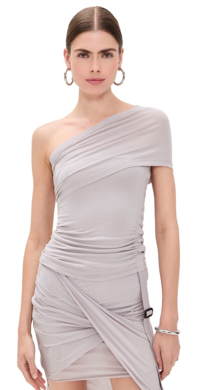Helmut Lang Asymmetrical Protection Top Grey Lavender
