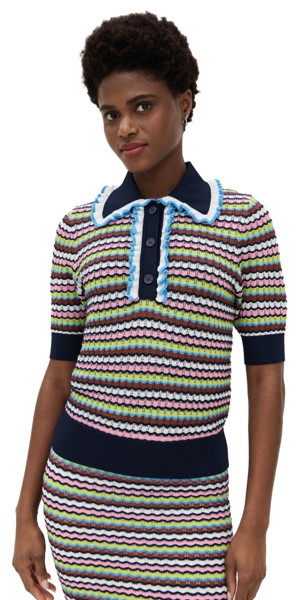 ESSENTIEL ANTWERP Haximum Striped Polo Combo1 Off White