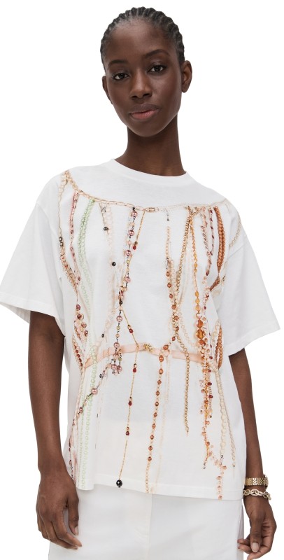 MM6 Maison Margiela T-Shirt Pearls Print