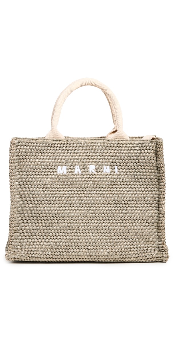 Marni Small Basket Tote Dusty Oliv