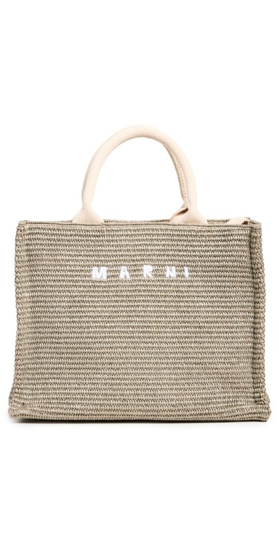 Marni Small Basket Tote Dusty Oliv