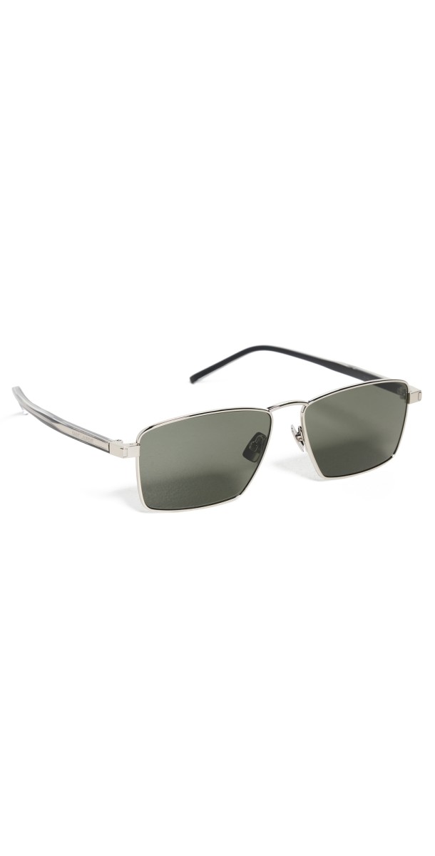 Saint Laurent SL 700 Sunglasses Silver-Crystal-Grey