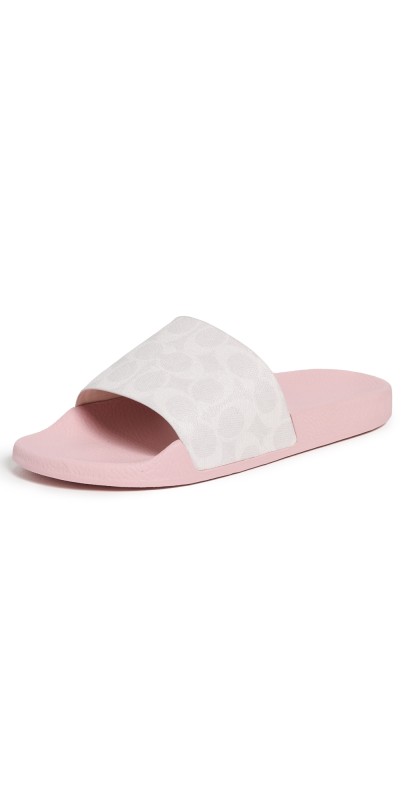Coach Udele Slides Carnation/Chalk