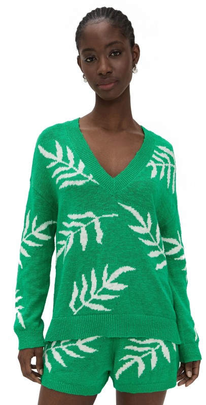 PJ Salvage Palm Sweater Baja Green