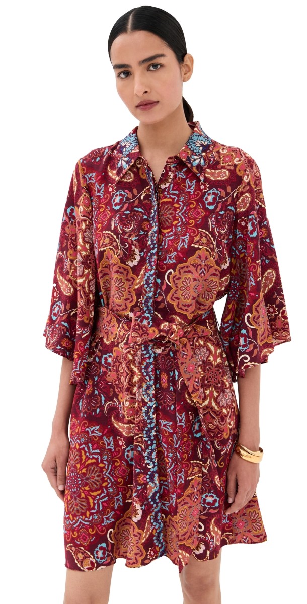 Figue Pamela Dress Kaleidoscope Paisley Red