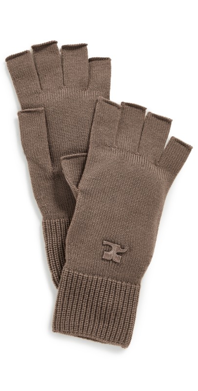 Courrèges Ac Wool Gloves Mocha