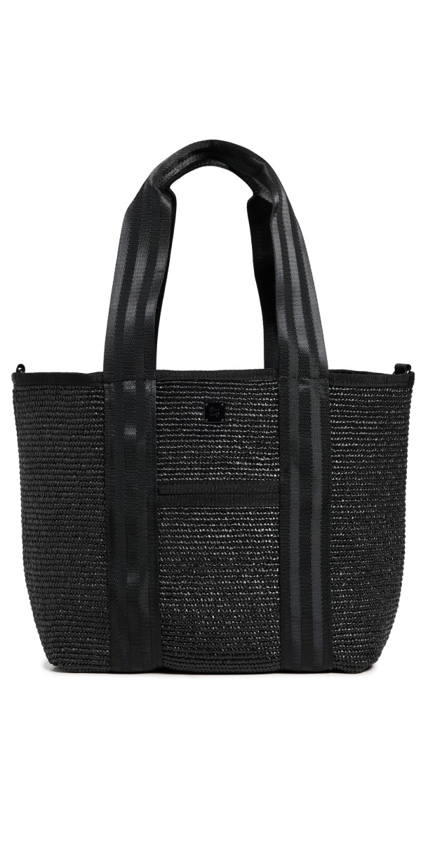 Think Royln Capri Tote Black Raffia