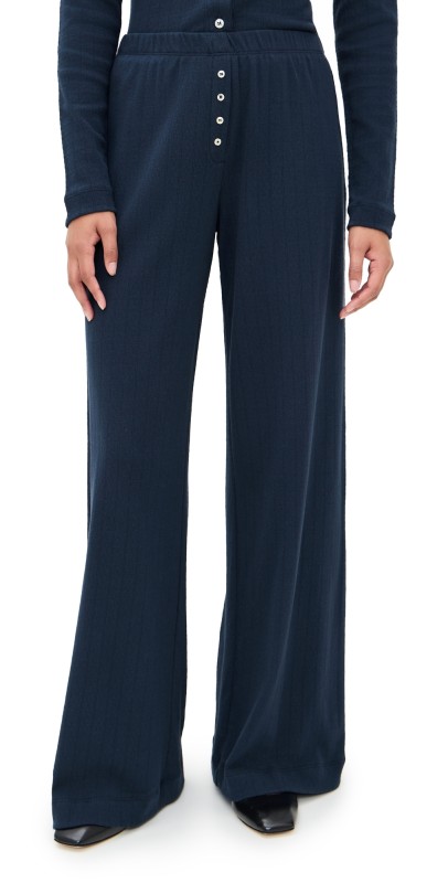 Leset Pointelle Boxer Pants Midnight