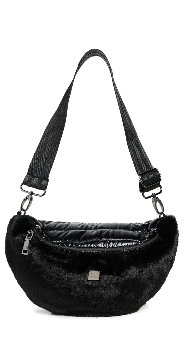 Think Royln Mood Swing Crossbody Bag Pearl Black/Fur