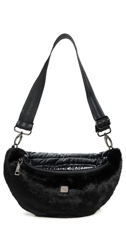 Think Royln Mood Swing Crossbody Bag Pearl Black/Fur