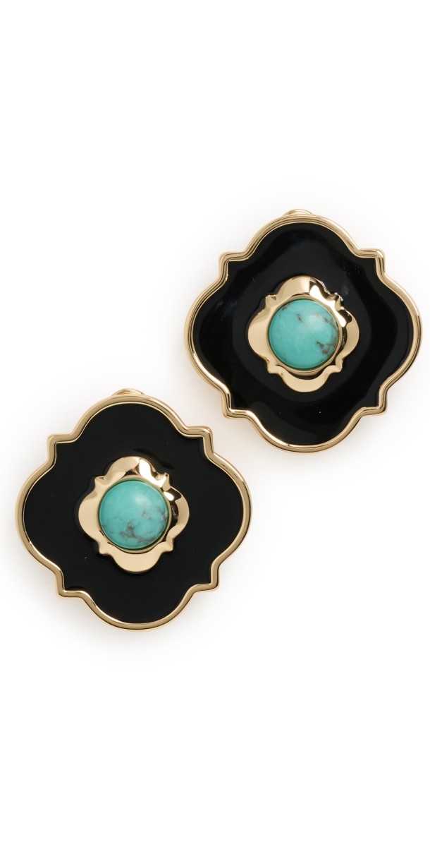 Lele Sadoughi Biltmore Button Earrings Patina Gr