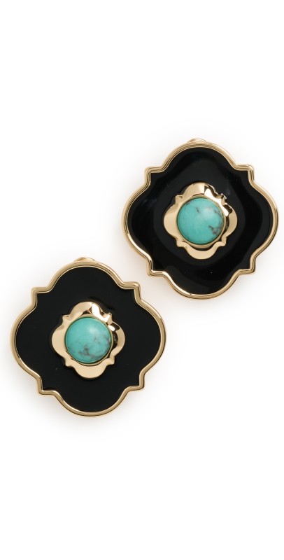 Lele Sadoughi Biltmore Button Earrings Patina Gr
