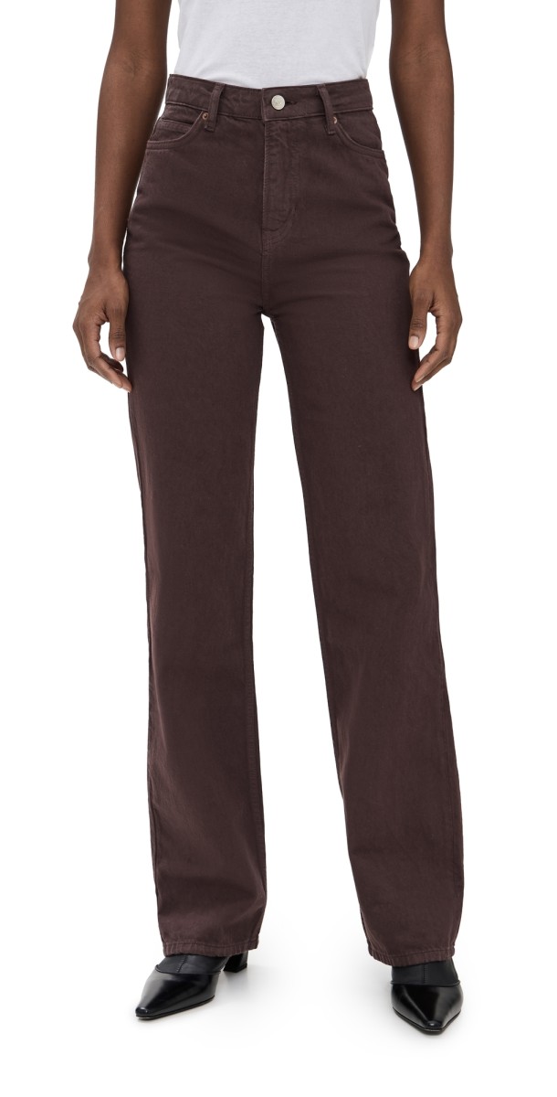Reformation Wilder High Rise Wide Leg Jeans Mole