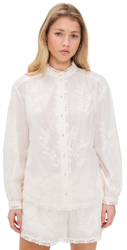 CAMI NYC Palmyra Blouse Macadamia