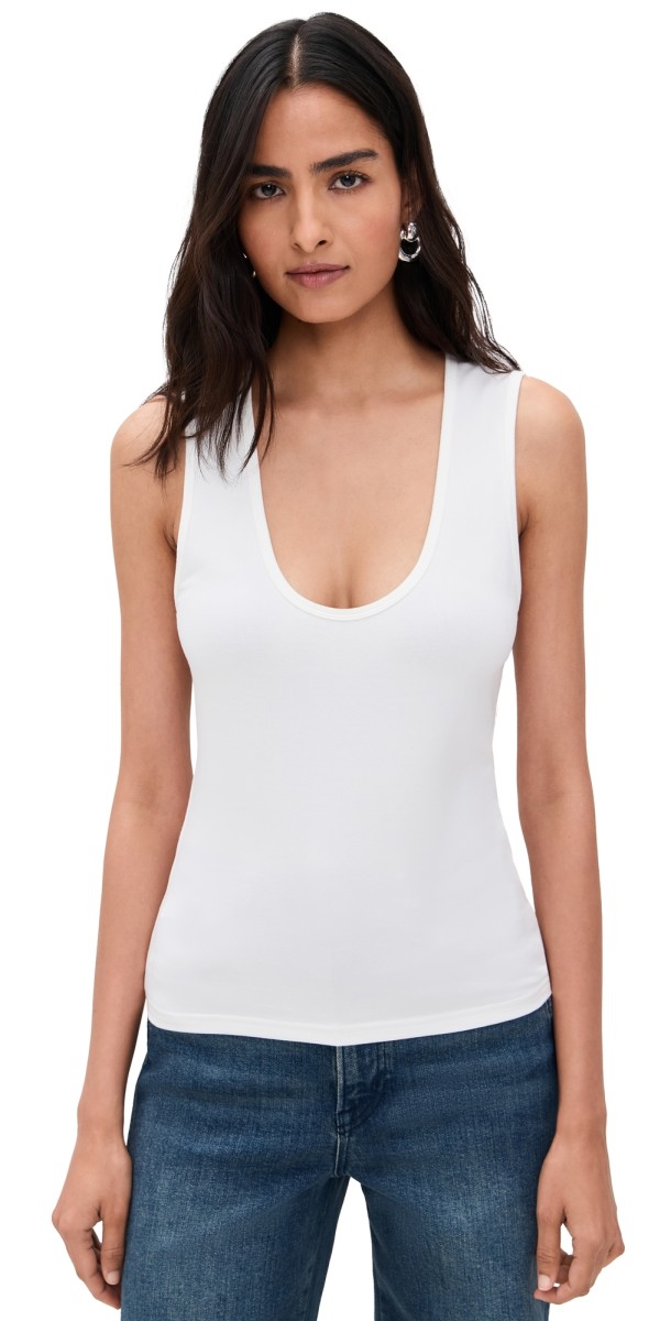 Apiece Apart Uri Low-Cut Tank Cream
