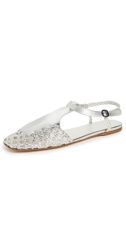 Hereu Reixa Metallic Sandals Light Silver