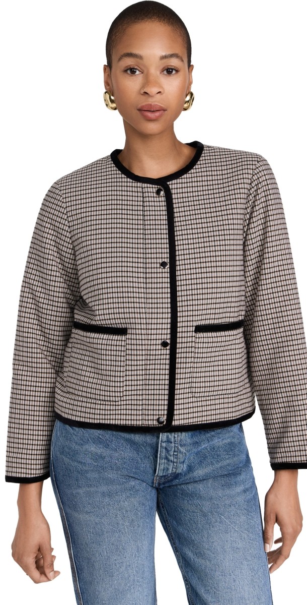 RAILS Nota Jacket Ice Taupe Minicheck