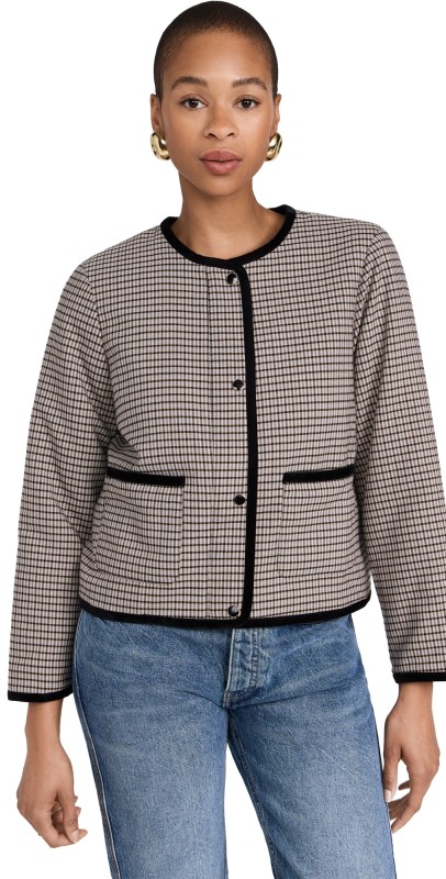 RAILS Nota Jacket Ice Taupe Minicheck