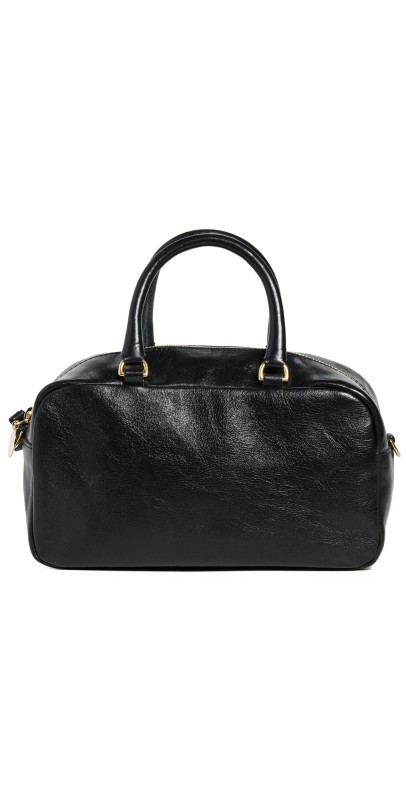 Clare V. Petite Claudine Handbag Black Rustic