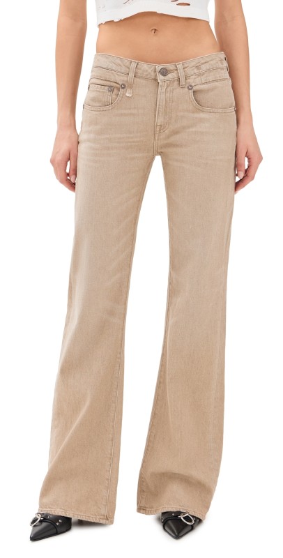R13 Boy Flare Jeans Buff Stretch