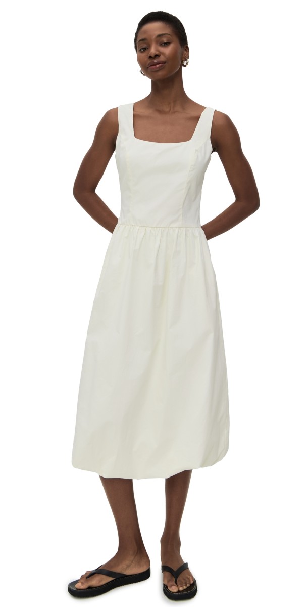Bailey Rose Bubble Hem Dress Cream