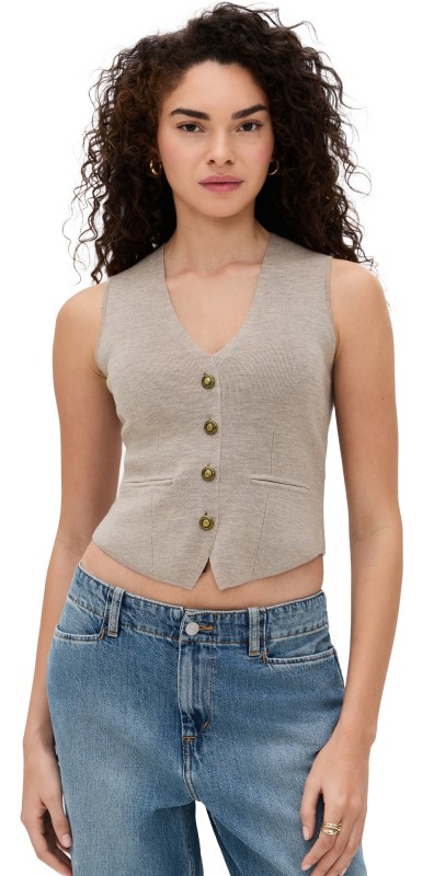 rag & bone Ella Vest darktaupe