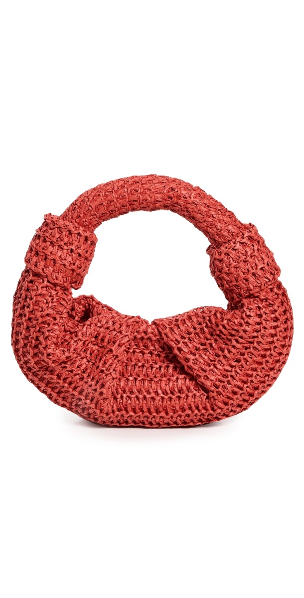SIMONMILLER Raffia Lopsy Bag Cherry Red
