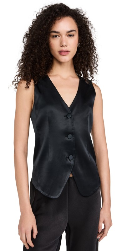 Madewell V Neck Bayley Vest True Black