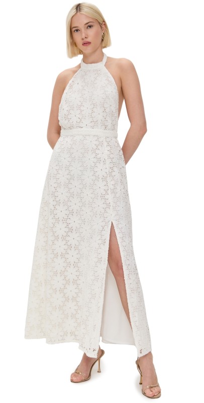 SUNDRESS Sauvane Dress Eyelet Flowers White