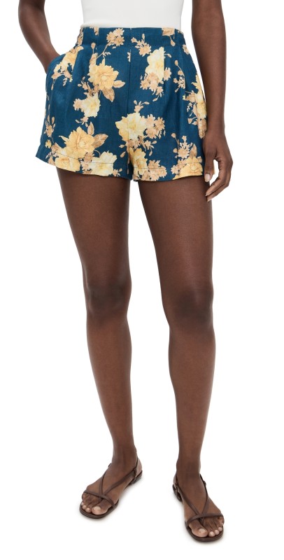 FAITHFULL Mirelle Mini Shorts Nora Floral Navy